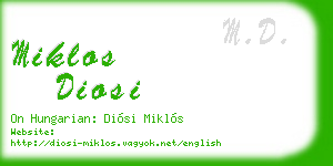 miklos diosi business card